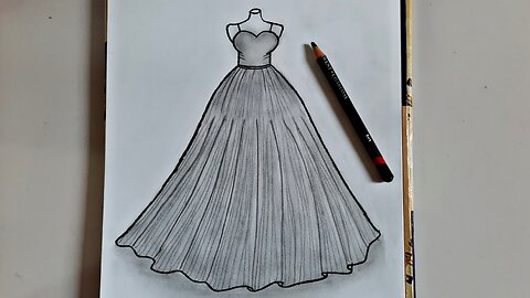 Dress drawing easy | girl dress drawing | easy drawing
