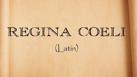 Regina Coeli em Latim