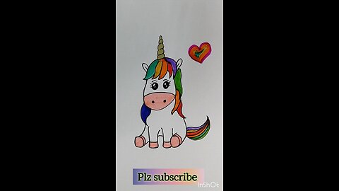 easy drawing of unicorn for kids