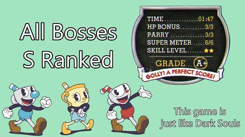 Cuphead DLC - All Bosses S Ranked! [Contract List Order]