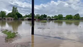 Flooding in Bixby neighborhood