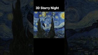 3D Starry Night Vincent Van Gogh #art #short #shorts