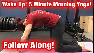 5 Minute GENTLE Morning Yoga Routine! Follow Along! | Dr K & Dr Wil