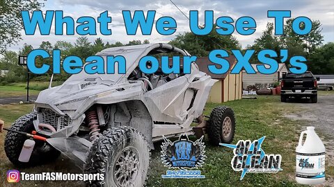 How we clean our SXS's. Simply, easy and a good soap demo.