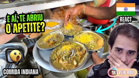 O PRATO INDIANO À BASE DE ERVILHA! Reagindo a COMIDAS DE RUA INDIANAS | Veja Aqui Reacts