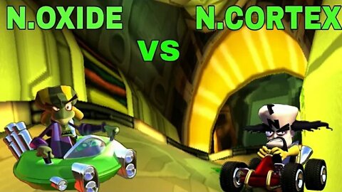 Crash team racing (PS1) Chefe 5 Nitrous Oxide o alienigena do planeta Gasmoxia