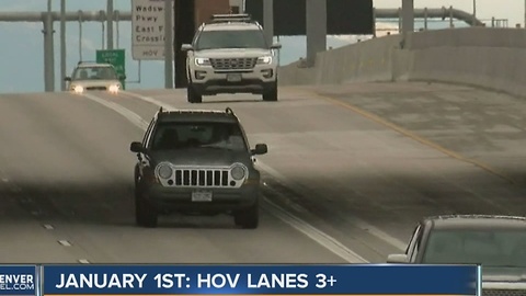 New three-passenger HOV lane requirement goes into effect between Denver and Boulder on Jan. 1