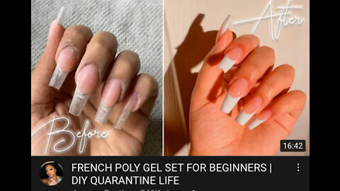 French Style Poly Gel Nail Set for Beginners