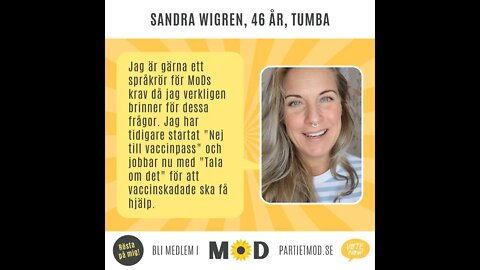 Sandra Wigren, 46 år, clown, Tumba | Riksdagskandidat MoD