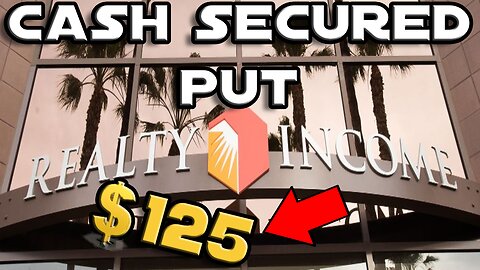 Selling Cash Secured Puts | Realty Income Corporation ($O) | A DECENT PREMIUM