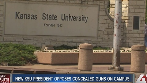 KSU president opposes concealed guns on campus