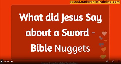 What did Jesus say about a Sword - Bible Nuggets