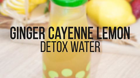 Ginger cayenne lemon detox water recipe