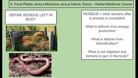 Personal Alkemy Herbal Medicine Course Class 9 Part 2- Residue Recycling in Life