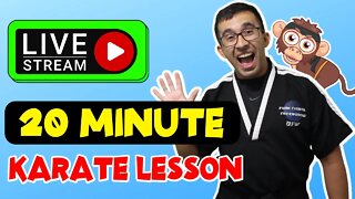 20 Minute Karate For Kids | LIVE with Master Kelley & Dojo (Week 61)