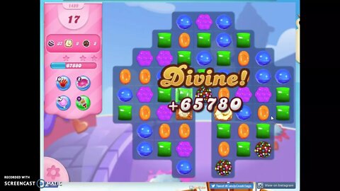 Candy Crush Level 1499 Audio Talkthrough, 2 Stars 0 Boosters