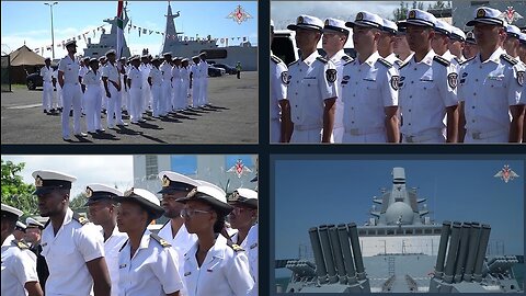 Inaugural ceremony of Russian–Chinese–South African naval exercise in Port of Richards Bay