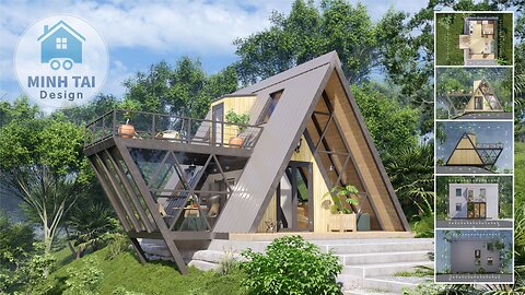Detailed House Plan - The Unique A-frame House Amidst Nature