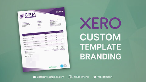 Xero custom invoice template | Xero custom template | Xero custom docx