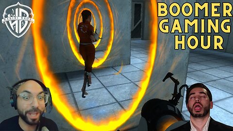 Two BOOMERS Attempt To Beat Portal 2