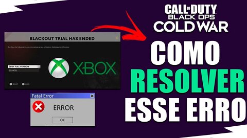 Como consertar o bug do Xbox ''Blackout Trial Ende'' Black Ops Cold War | TheMarkDumall