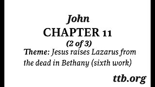 John Chapter 11 (Bible Study) (2 of 3)