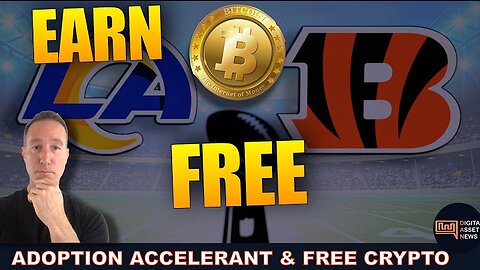 SUPER BOWL BITCOIN SUNDAY. EARN FREE CRYPTO WHILE WATCHING.