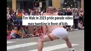 Tim Walz pride parade adults nearly naked twerking in front of kids