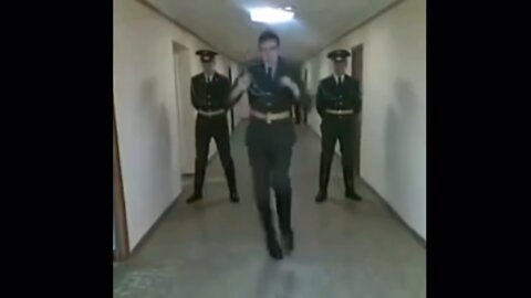 Russian soldiers dancing to Ra! Ra! Rasputín! From Boney M