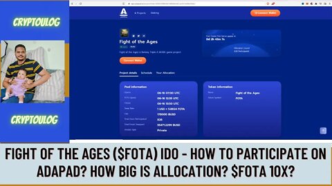 Fight Of The Ages ($FOTA) IDO - How To Participate On ADAPAD? How Big Is Allocation? $FOTA 10X?