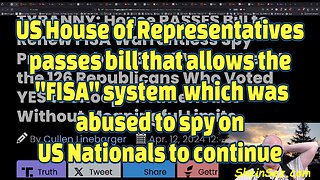 House of Representatives passes bill that allows the "FISA" system to continue-499