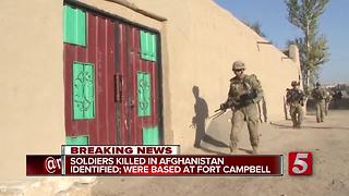 3 Fort Campbell Soldiers Killed In Afghanistan