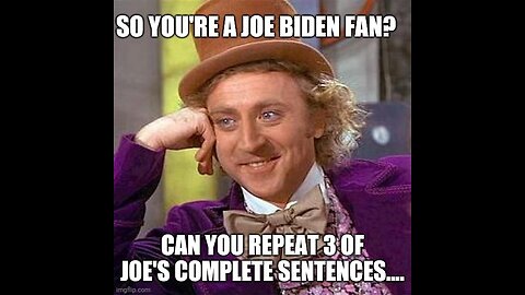 really, liberal democrat plantation sheep voted this brain fried zombie joe Biden Mumbling blooper