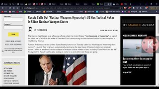 The Hypocrisy of Edom US Has Tactical Nukes In 5 Non-Nuclear Weapon States