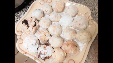 How To Make Peanut and Almond Butter Filled Mochi Balls =)