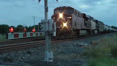 CSX B725 Tanker Train with CP and UP Power from Bascom, Ohio July 23, 2022