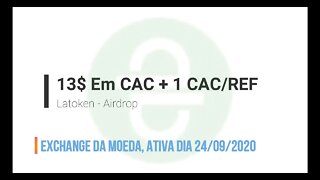 Finalizado - Airdrop - Latoken - CAC Token (13$ + 1$/Referencia ) + TERC Token (14$ + $3/referencia)