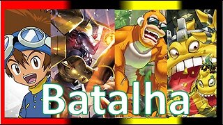 Batalha - WarGreymon Vs Sukamon & Etemon