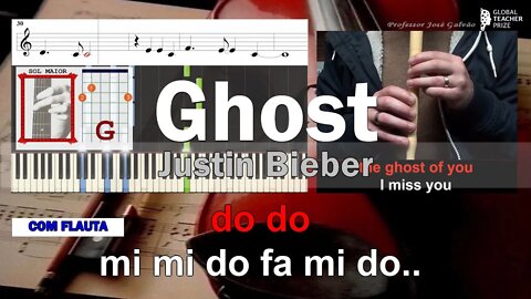 Ghost Justin Bieber Notas Flauta Acordes Piano Cifra Guitarra Partitura Ed Musical Jose Galvao CVG