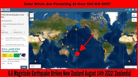 6.6 Magnitude Earthquake Strikes New Zealand August 14th 2022! Zealandia!