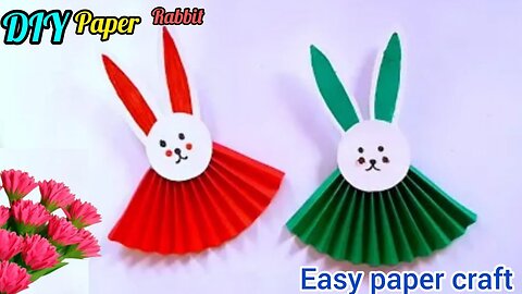 DIY Paper RABBIT / Paper rabbit making idea / Paper rabbit for kids / rabbit making / paper craft