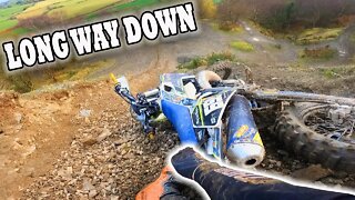 It's A Long Way Down From Here ! ***Enduro Hill Climb Fail***