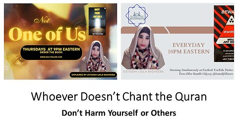Not of Us - Beware of Harming Yourself and Others