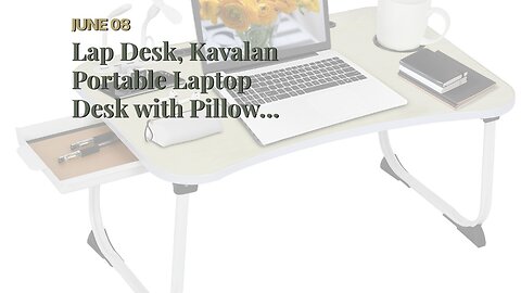 Lap Desk, Kavalan Portable Laptop Desk with Pillow Cushion & Handle, Designed wTablet & Phone...