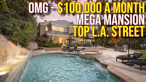 iNSIDE $100,000 a month Mega Mansion Top L.A. Street