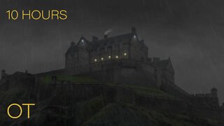 Spooky Stormy Night in Edinburgh | Thunder & Rain Sounds for Sleep | Relaxation | Study | 10 HOURS
