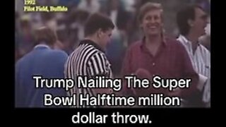 Watch Trump throw the Football