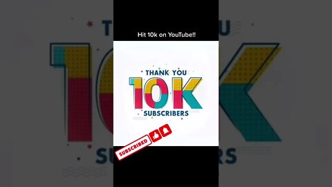 Thank you for the 10k Subscribers!! #shorts