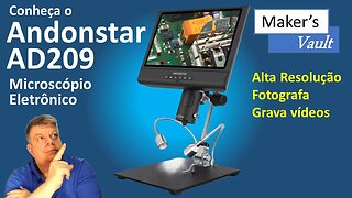 Andonstar AD209: Microscópio Eletrônico para inspeção e reparos – Grava e fotografa