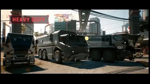 CYBERPUNK 2077 Heavy Duty Rides The Dark Future Vehicles & Cars #SHORTS